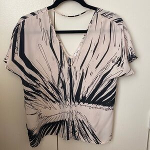 Bar lll Cream & Black Blouse